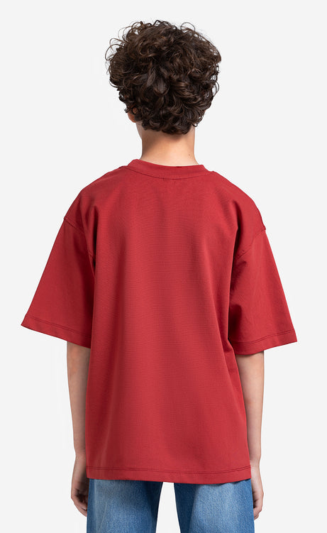Boys' Printed T-Shirt - Brick, Dark Purple & Dark Mystic – view 8