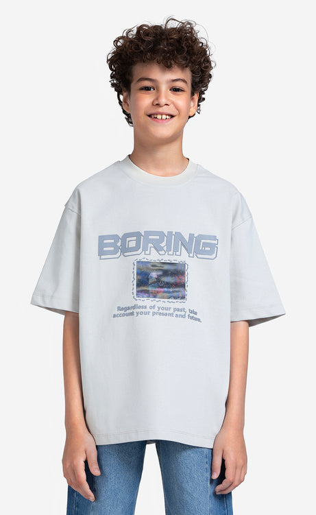 Boys' Printed T-Shirt - Brick, Dark Purple & Dark Mystic – view 6
