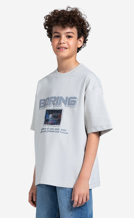 Boys' Printed T-Shirt - Brick, Dark Purple & Dark Mystic – view 10