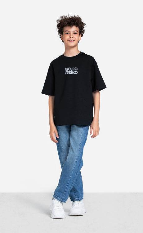 Boys' Printed T-Shirt - Orange, Silver & Black – view 12