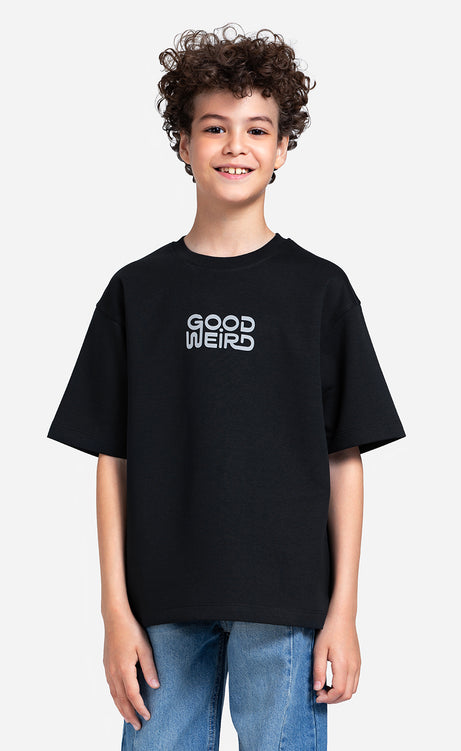 Boys' Printed T-Shirt - Orange, Silver & Black – view 3