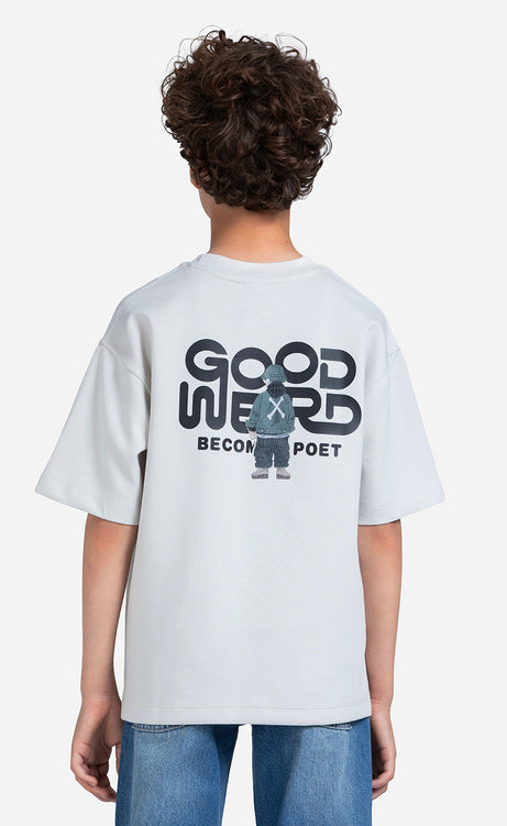Boys' Printed T-Shirt - Orange, Silver & Black – view 4
