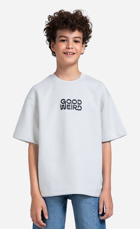 Boys' Printed T-Shirt - Orange, Silver & Black – view 2