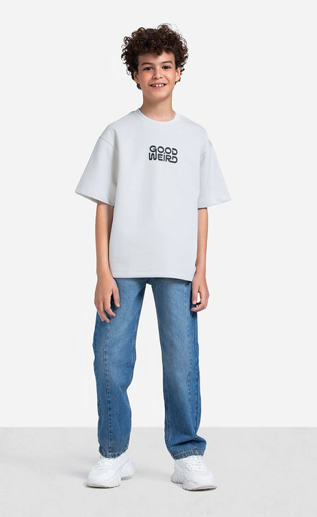 Boys' Printed T-Shirt - Orange, Silver & Black – view 5