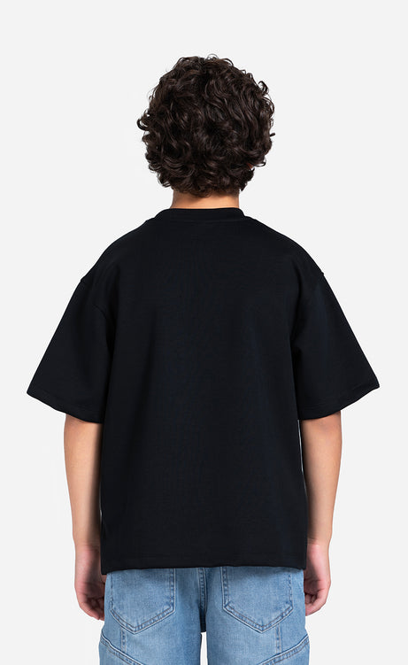 Boys' Printed T-Shirt - Black, Baby Blue & Brick – view 7