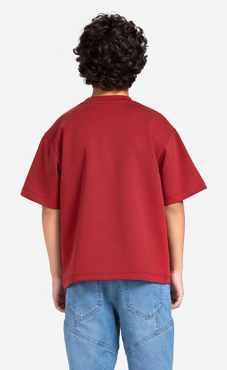 Boys' Printed T-Shirt - Black, Baby Blue & Brick – view 3