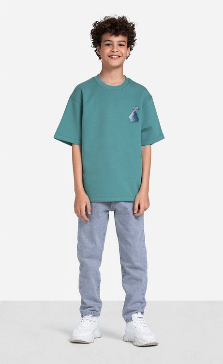 Boys' Printed T-Shirt - Burgundy, Orange & Dusty Green – view 12