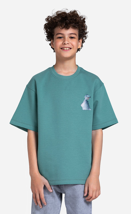 Boys' Printed T-Shirt - Burgundy, Orange & Dusty Green – view 9