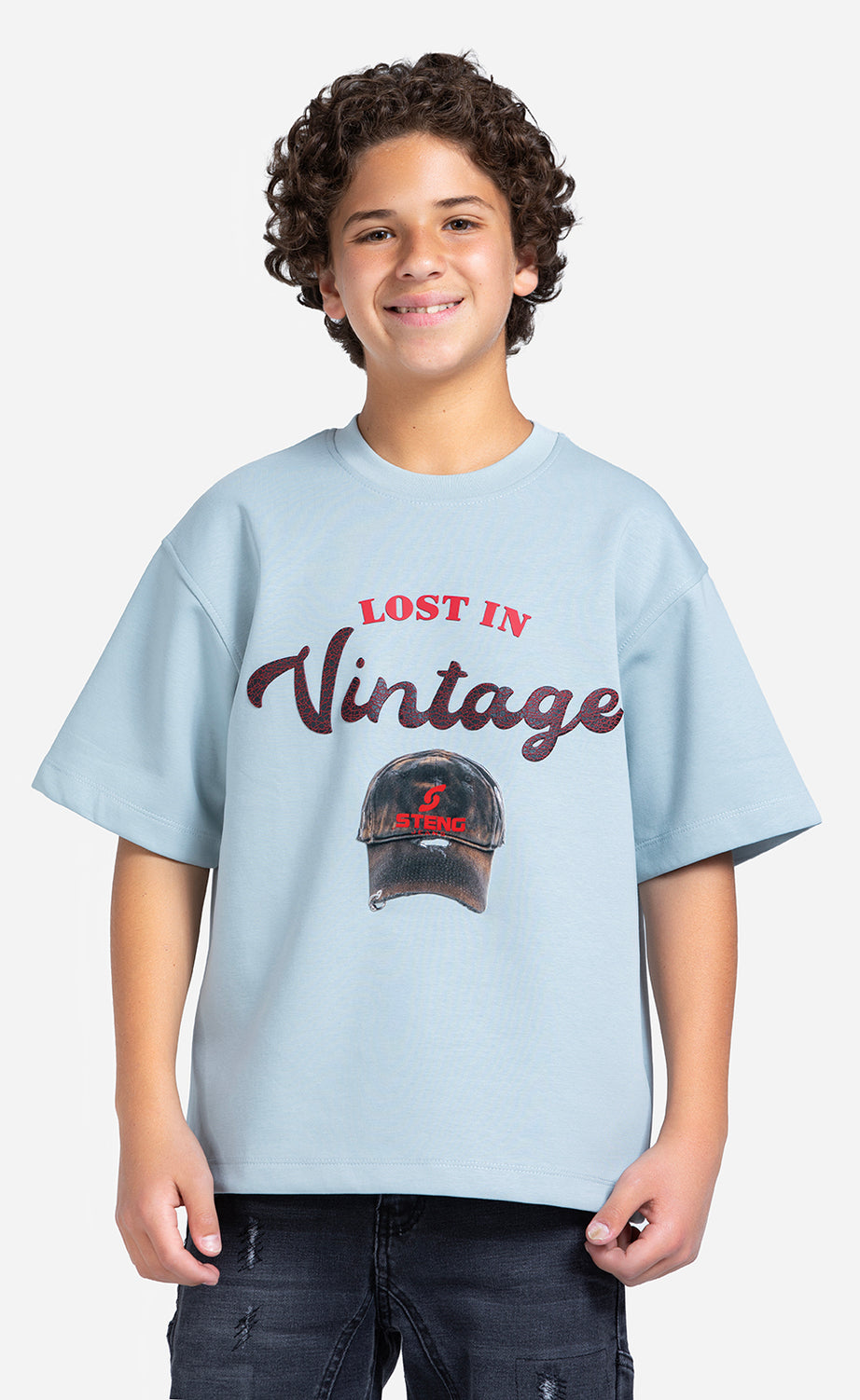 Boys' Printed T-Shirt - Black, Baby Blue & Brick – view 9