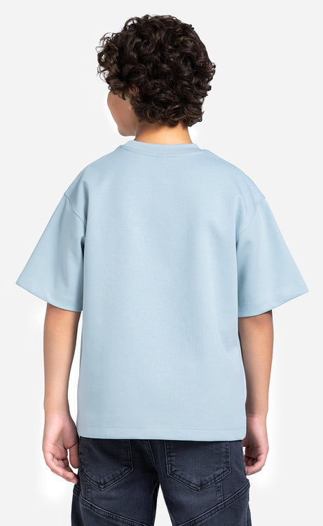 Boys' Printed T-Shirt - Black, Baby Blue & Brick – view 11