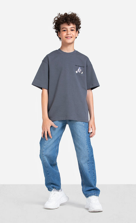 Boys' Printed T-Shirt - Dark Purple, Dark Gray & Olive Drab – view 12