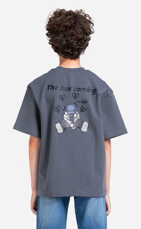 Boys' Printed T-Shirt - Dark Purple, Dark Gray & Olive Drab – view 11