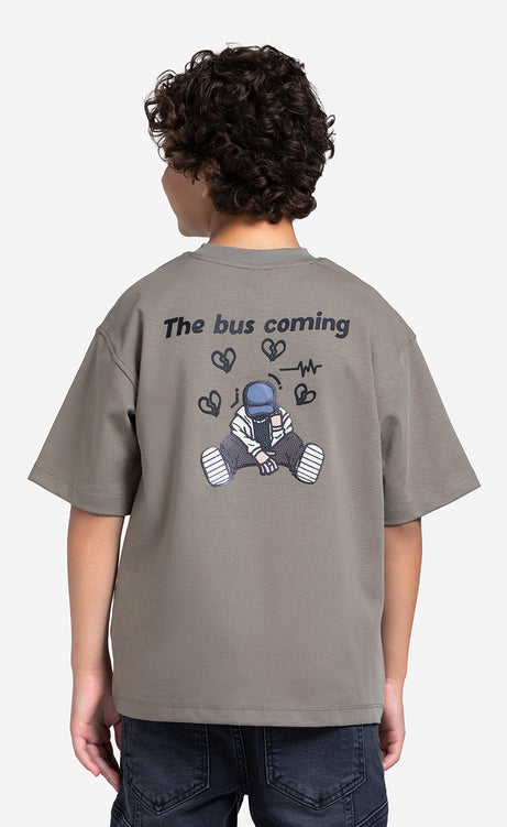 Boys' Printed T-Shirt - Dark Purple, Dark Gray & Olive Drab – view 8