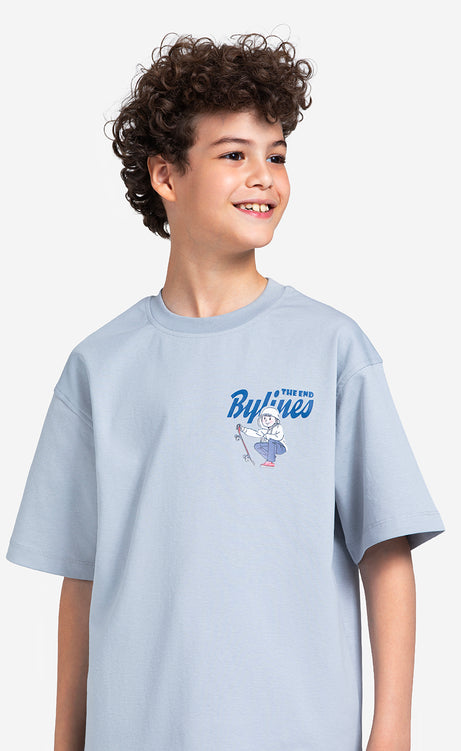 Boys' Printed T-Shirt - Dark Apple, Mystic & Light Gray – view 3