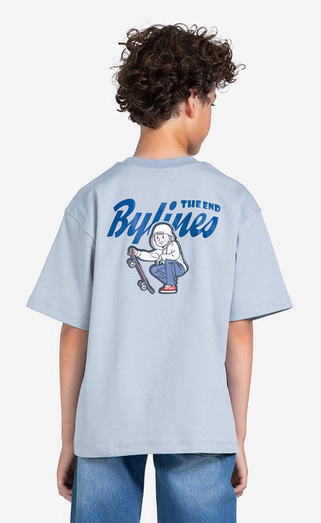 Boys' Printed T-Shirt - Dark Apple, Mystic & Light Gray – view 6
