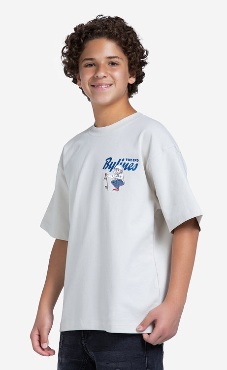 Boys' Printed T-Shirt - Dark Apple, Mystic & Light Gray – view 7