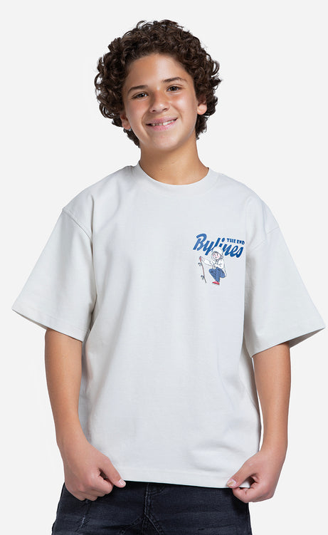 Boys' Printed T-Shirt - Dark Apple, Mystic & Light Gray – view 2