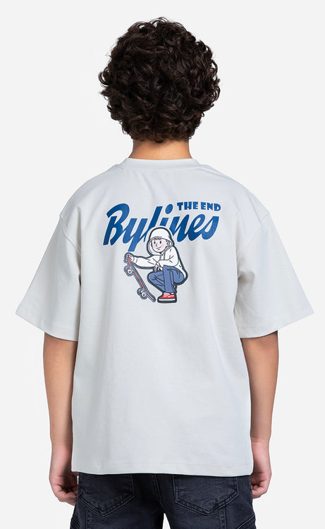 Boys' Printed T-Shirt - Dark Apple, Mystic & Light Gray – view 9