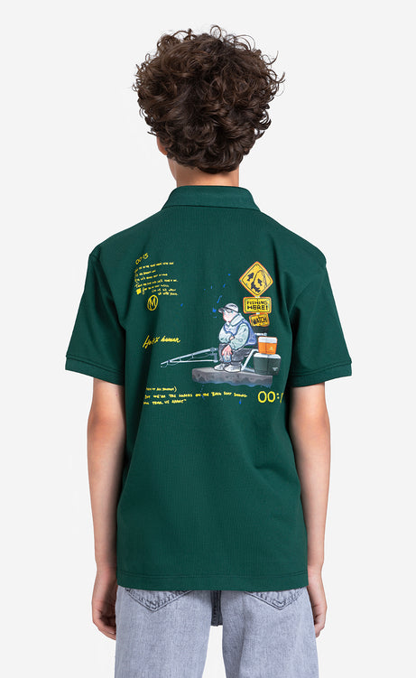 Boys' Printed Polo Shirt – view 6