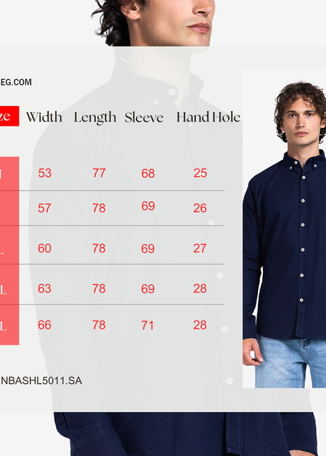 Long Sleeve Shirt - Men - Plain