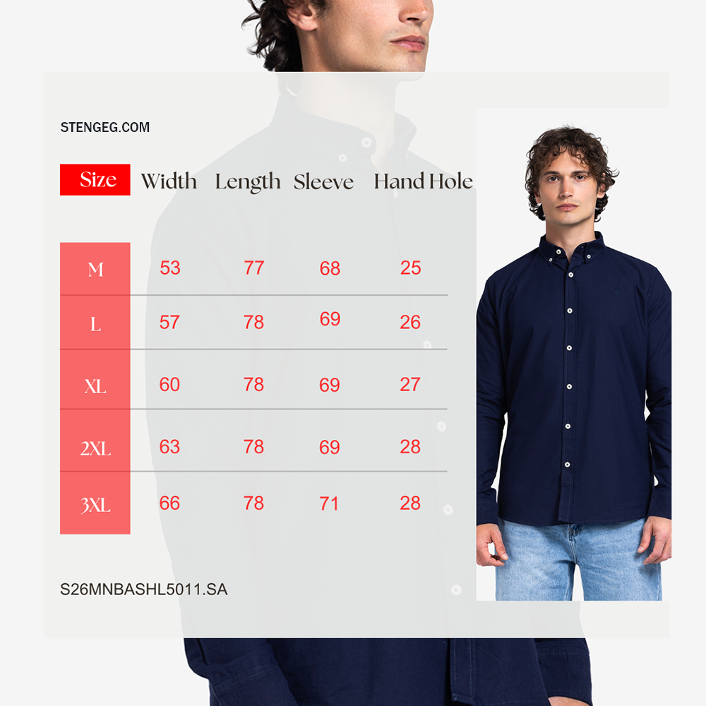 Long Sleeve Shirt - Men - Plain