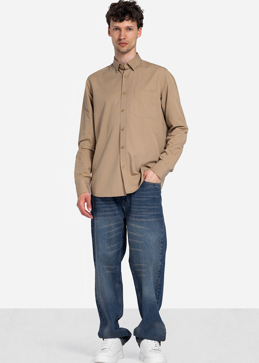 long sleeve shirt - Men - Plain