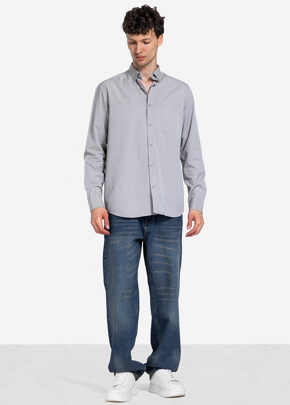 Long Sleeve Shirt - Men - Plain