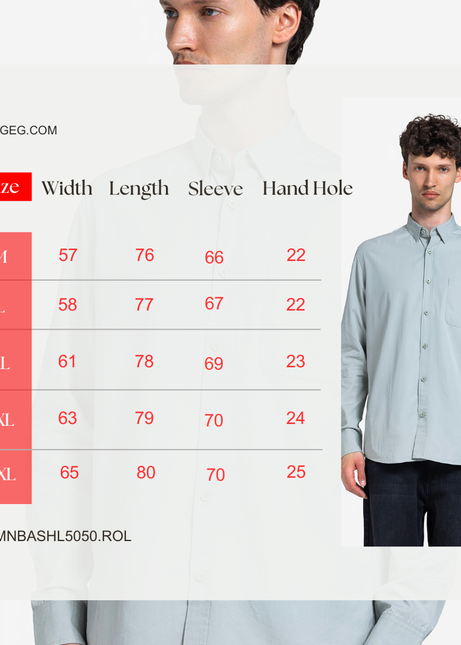 Long Sleeve Shirt - Men - Plain