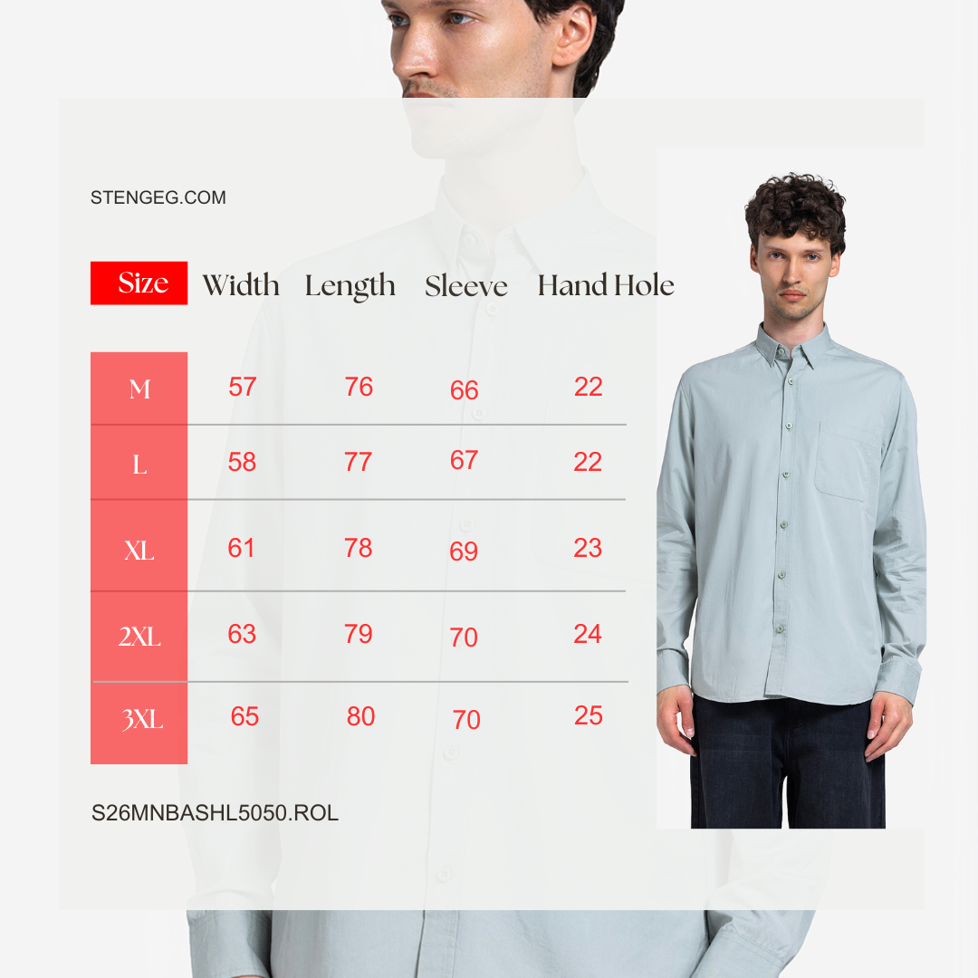 Long Sleeve Shirt - Men - Plain