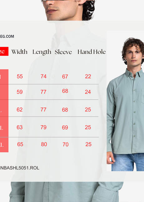 Long Sleeve Shirt - Men - Plain