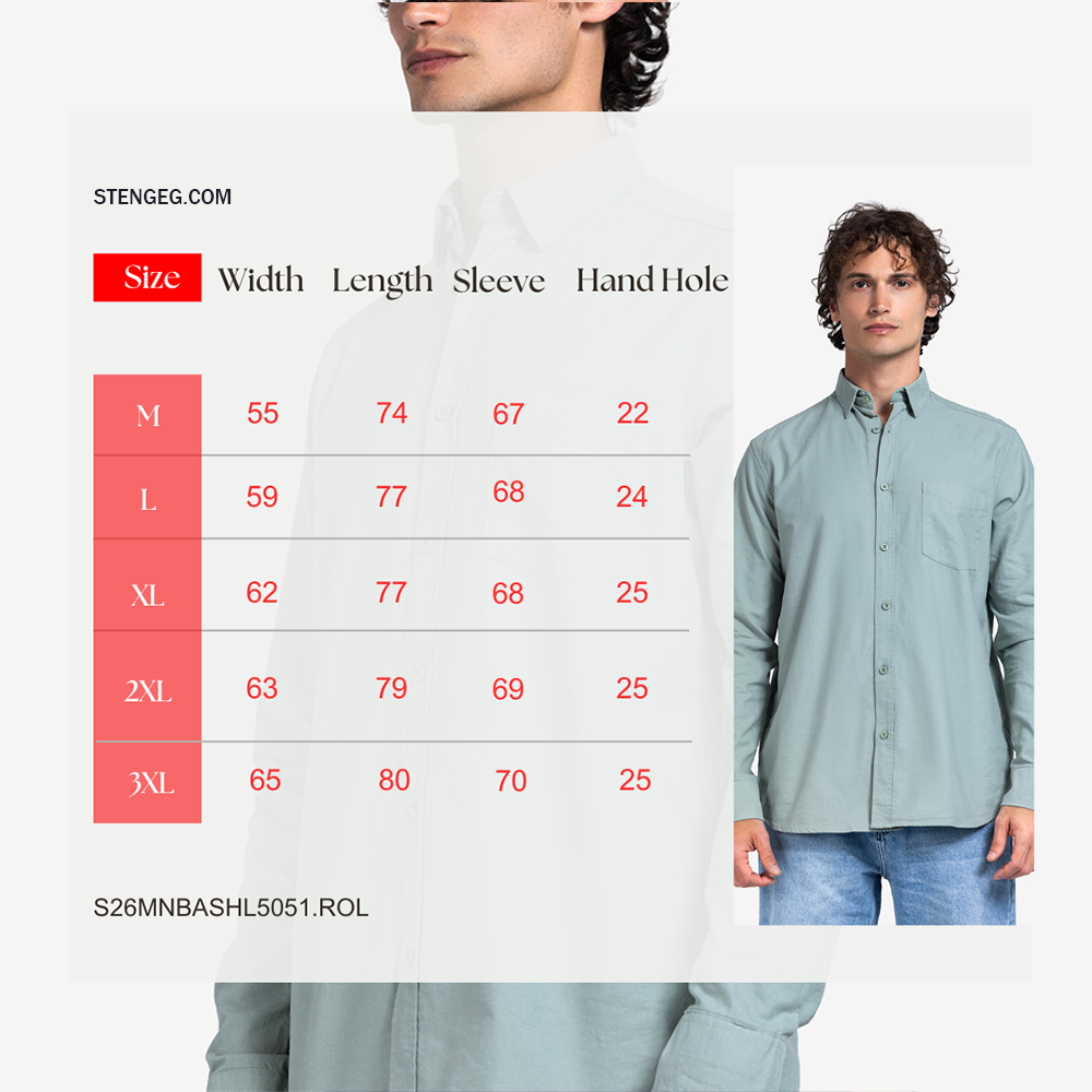 Long Sleeve Shirt - Men - Plain
