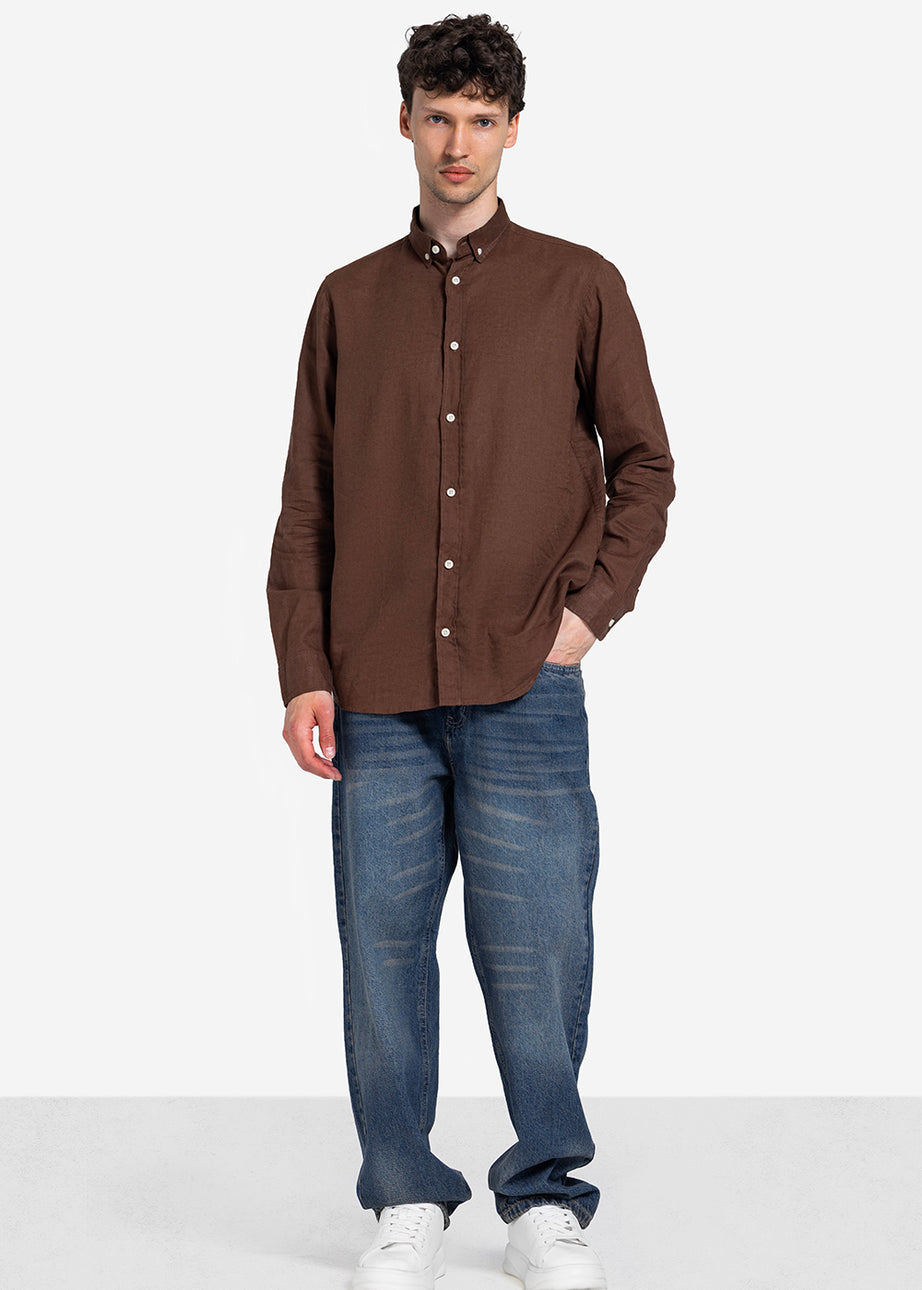 Long Sleeve Shirt - Men - Plain