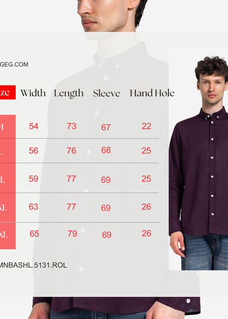 Long Sleeve Shirt - Men - Plain