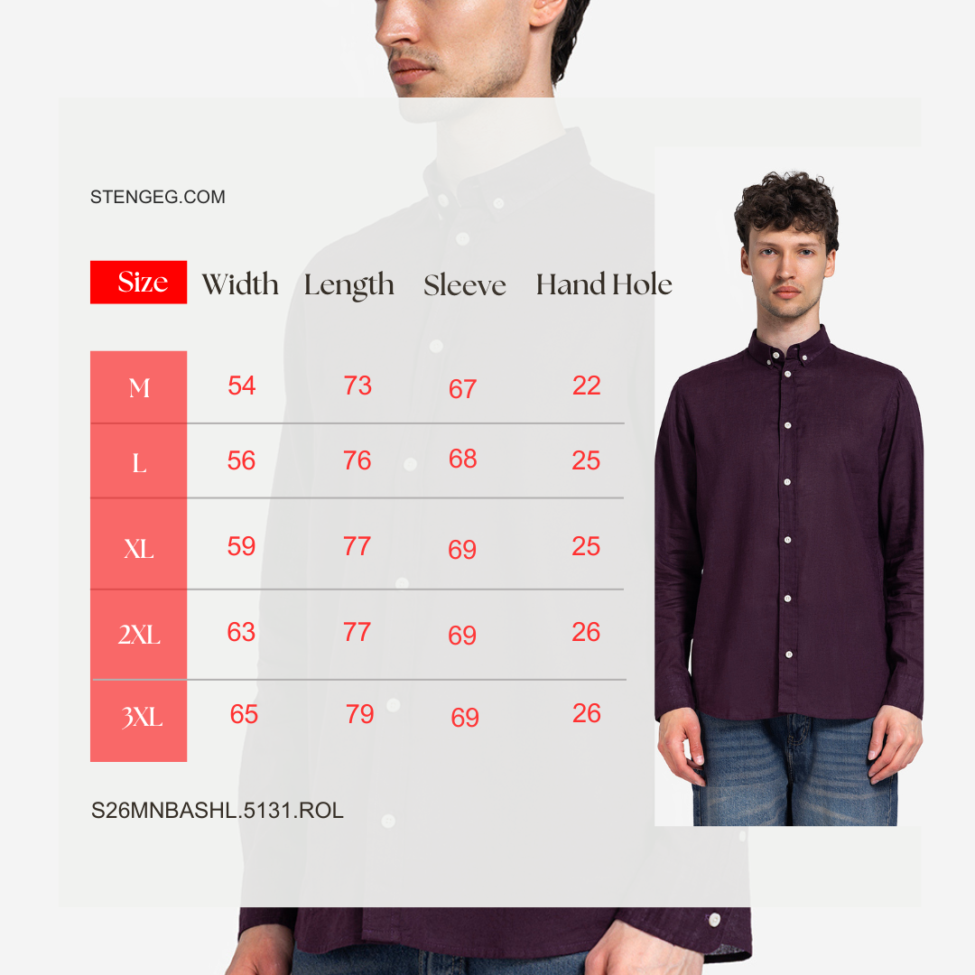 Long Sleeve Shirt - Men - Plain