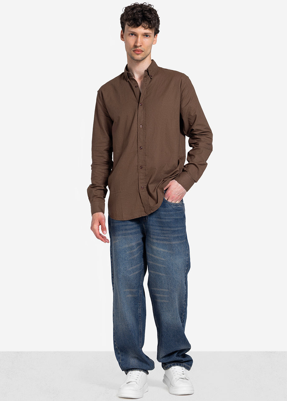 Long Sleeve Shirt - Men - Plain
