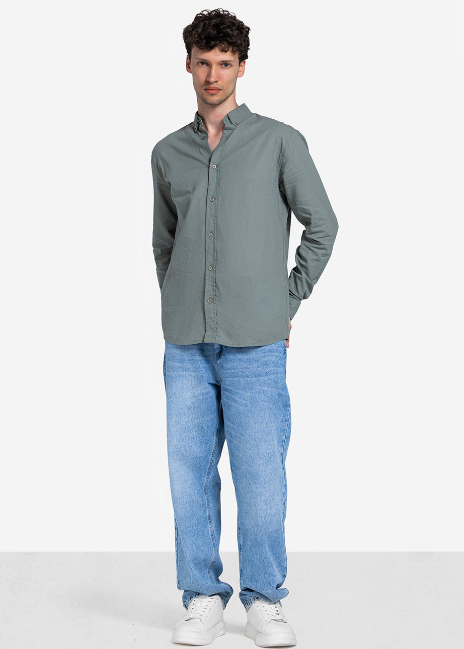 Long Sleeve Shirt - Men - Plain