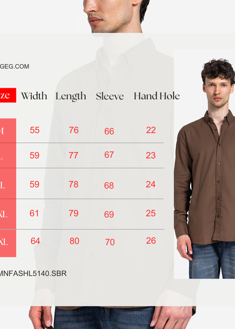 Long Sleeve Shirt - Men - Plain