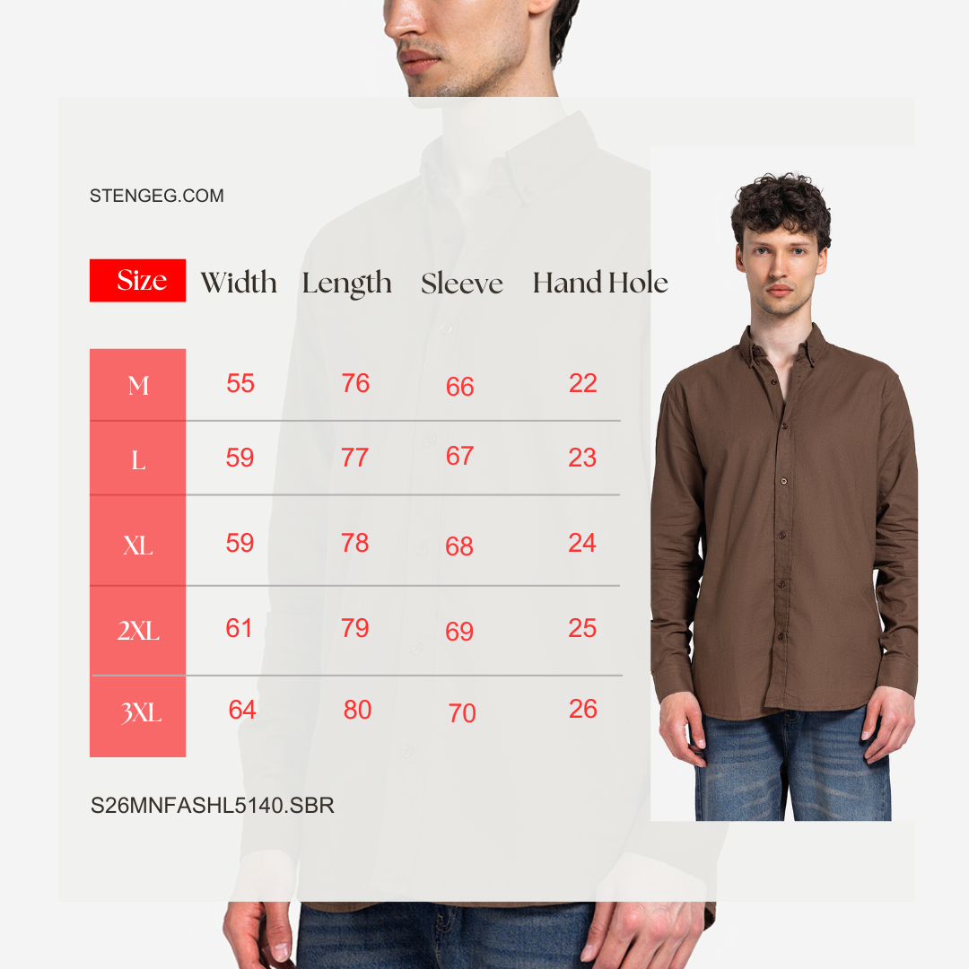 Long Sleeve Shirt - Men - Plain
