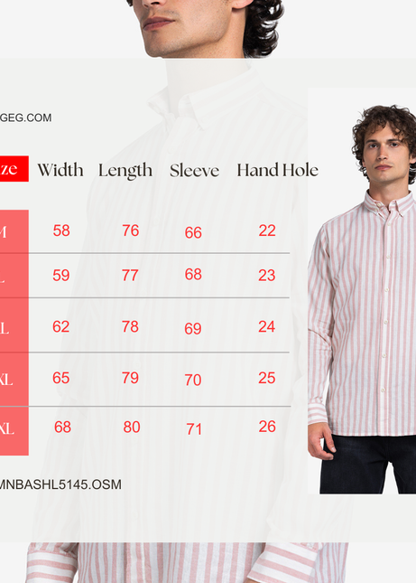 Long Sleeve Shirt - Men - Striped