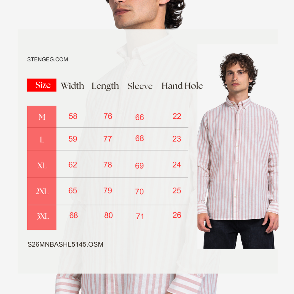 Long Sleeve Shirt - Men - Striped