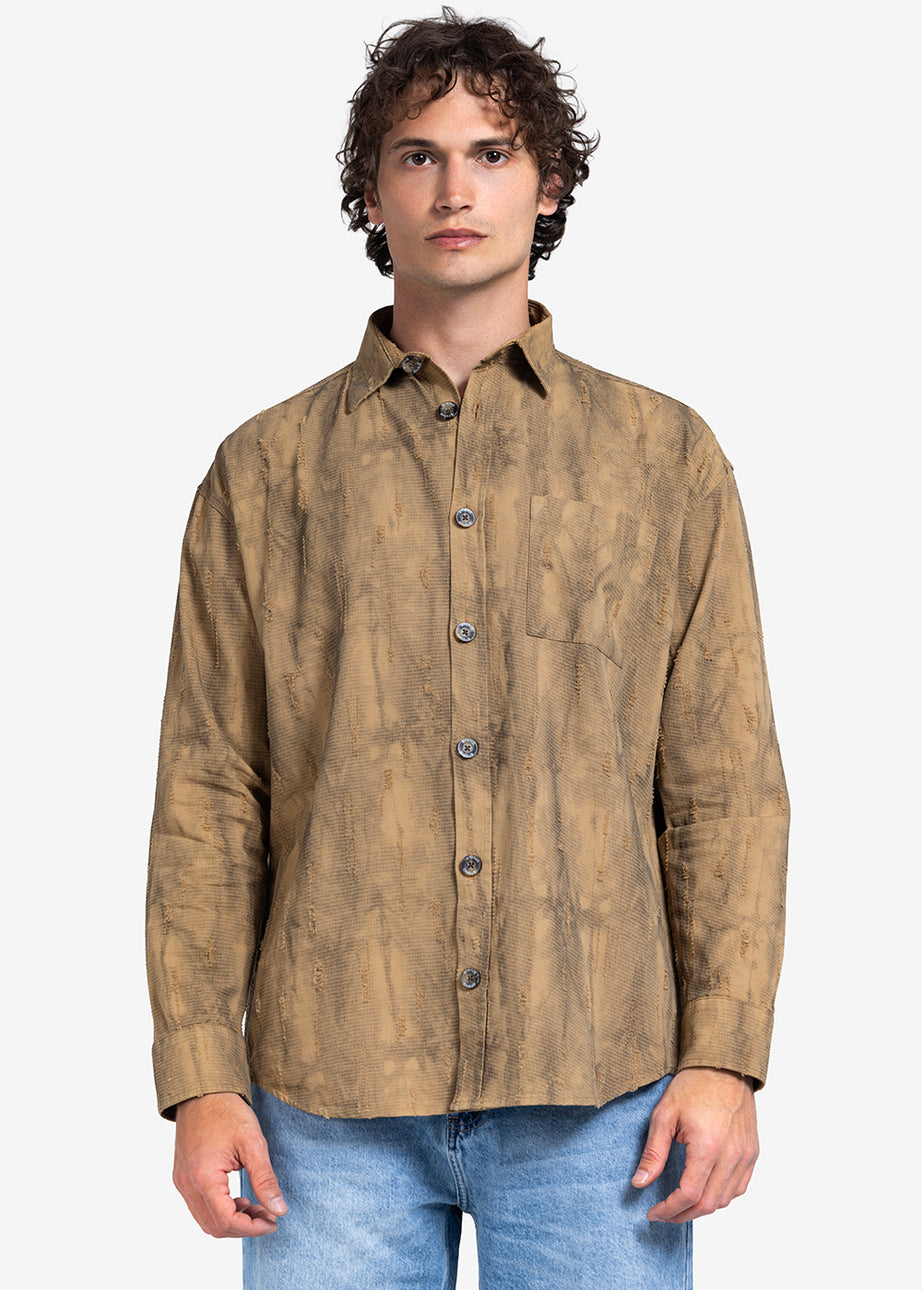 Long Sleeve Shirt - Men - Textured