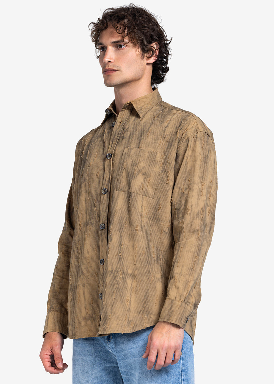 Long Sleeve Shirt - Men - Textured