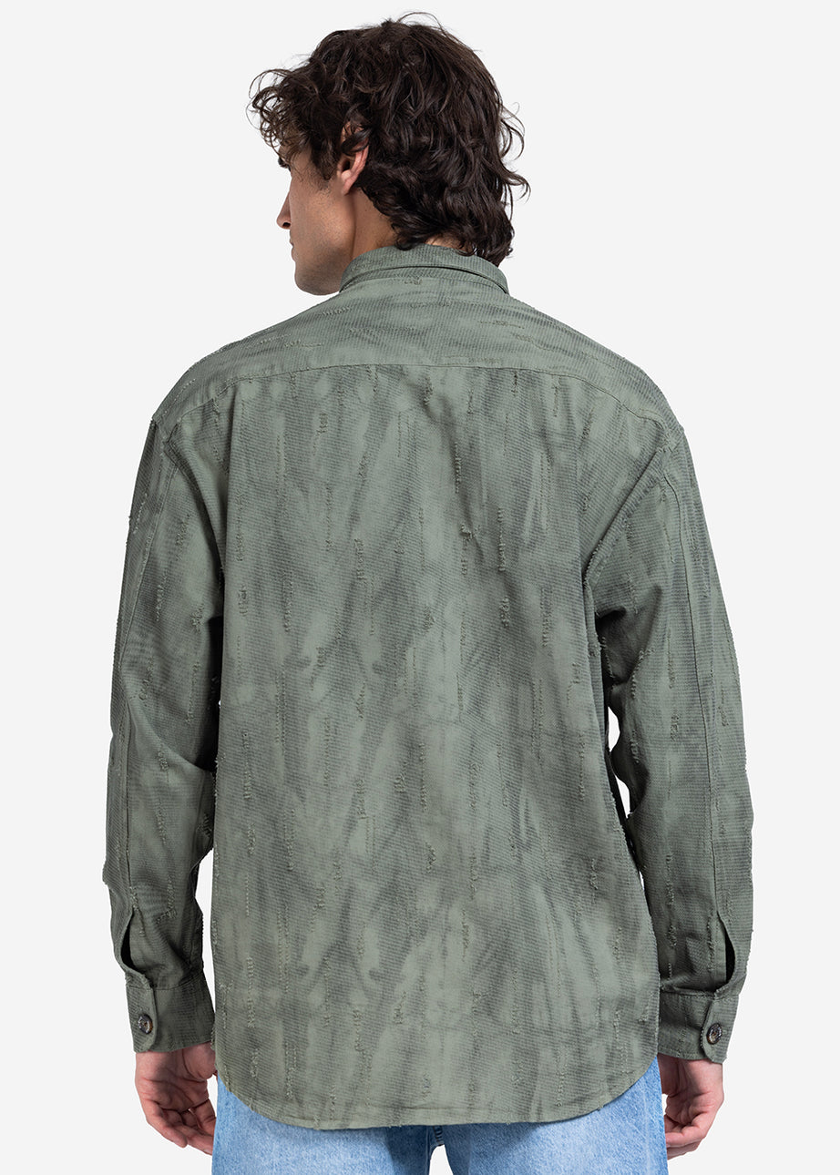 Long Sleeve Shirt - Men - Textured