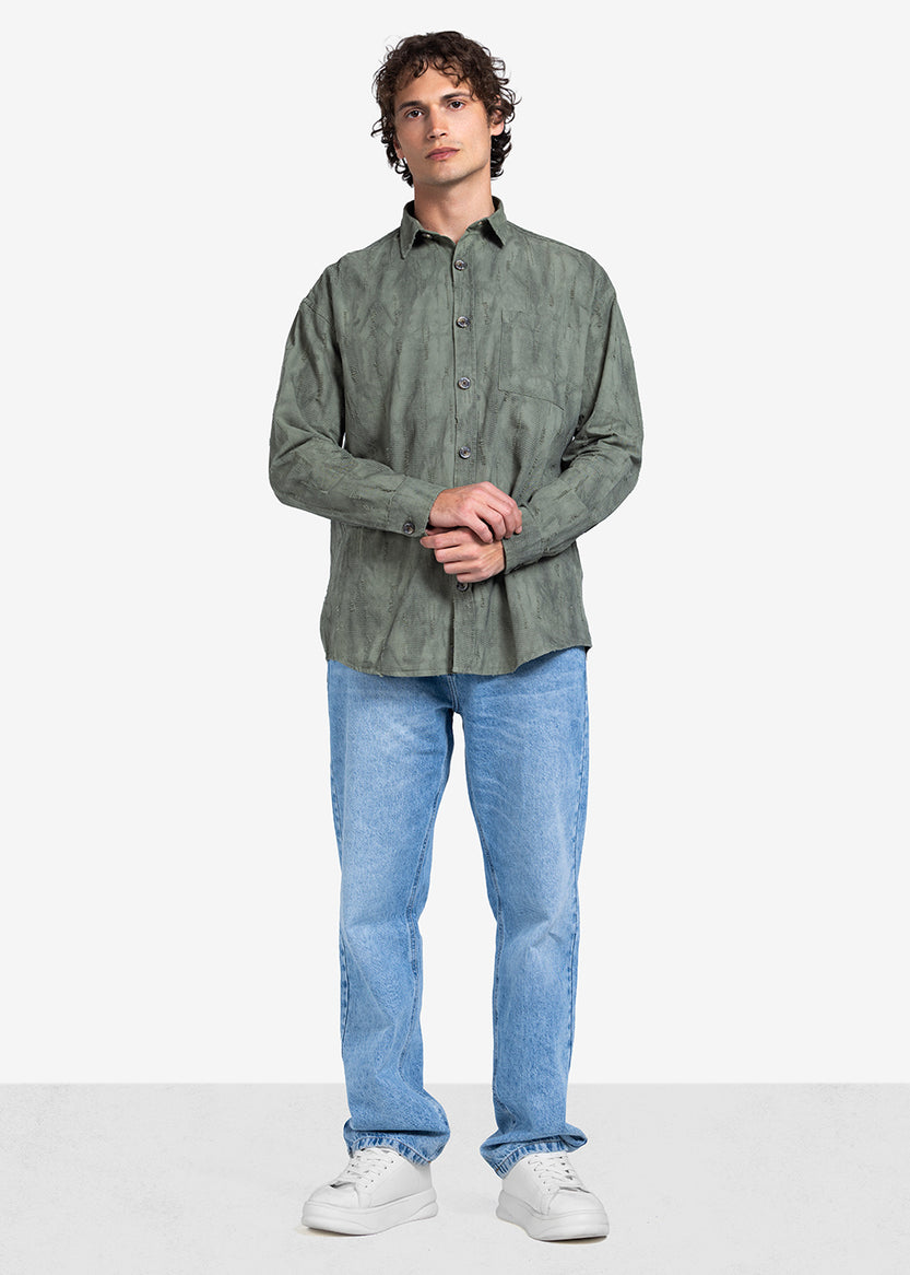 long sleeve shirt - Men - Textured