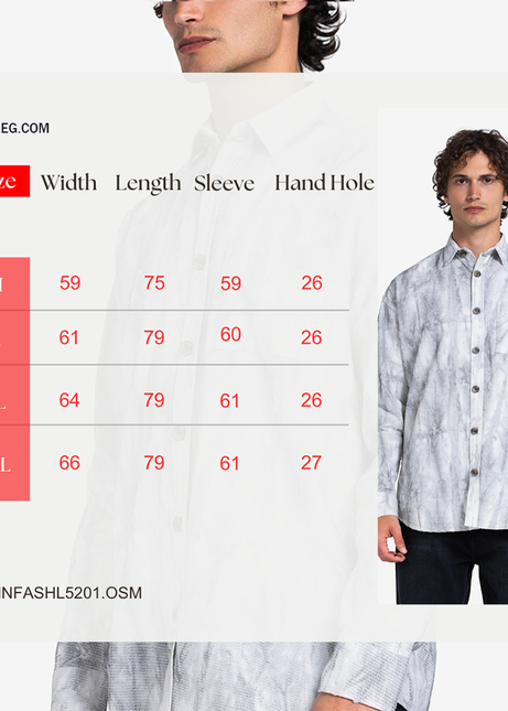 Long Sleeve Shirt - Men - Textured