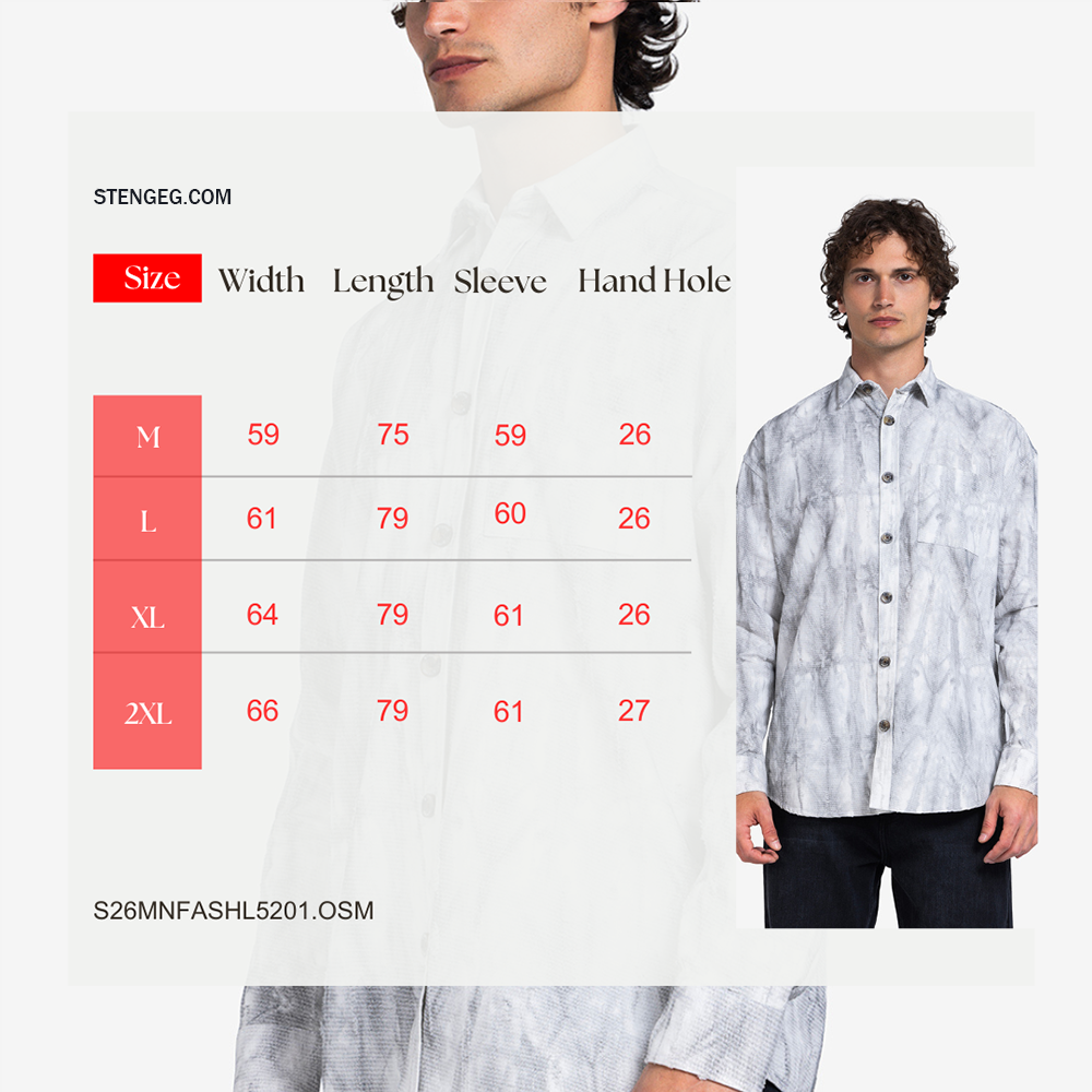 Long Sleeve Shirt - Men - Textured