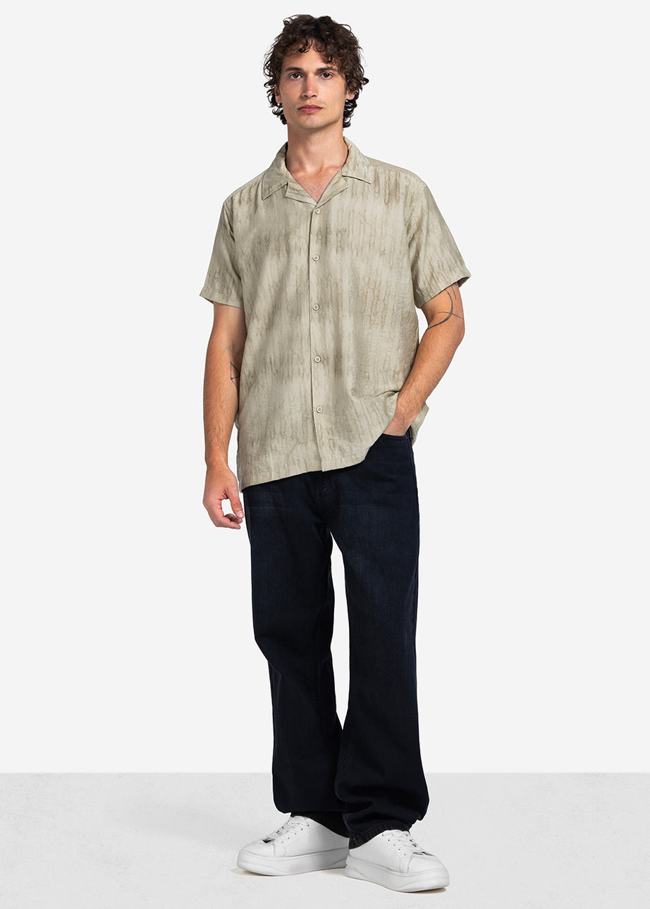 Half sleeve shirt - Men - Textured