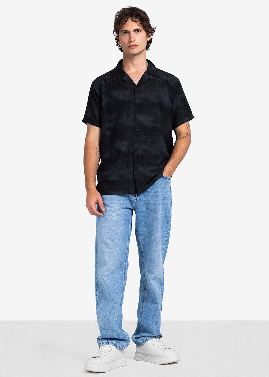 Half sleeve shirt - Men - Textured