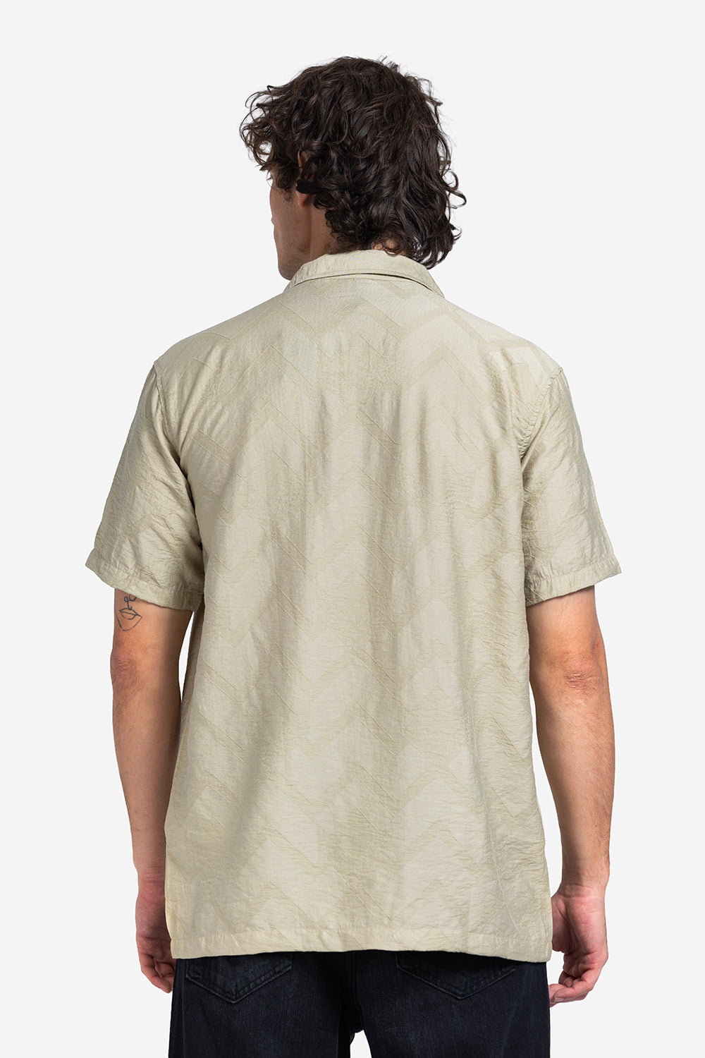 Half sleeve shirt - Men - Textured