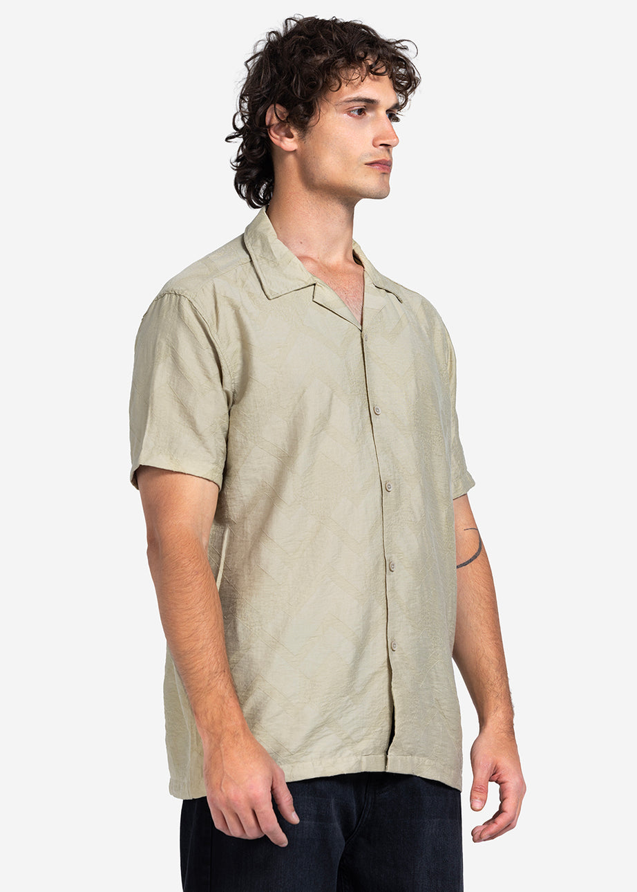 Half sleeve shirt - Men - Textured
